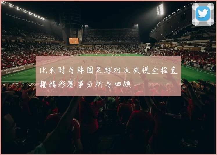 比利时与韩国足球对决央视全程直播精彩赛事分析与回顾